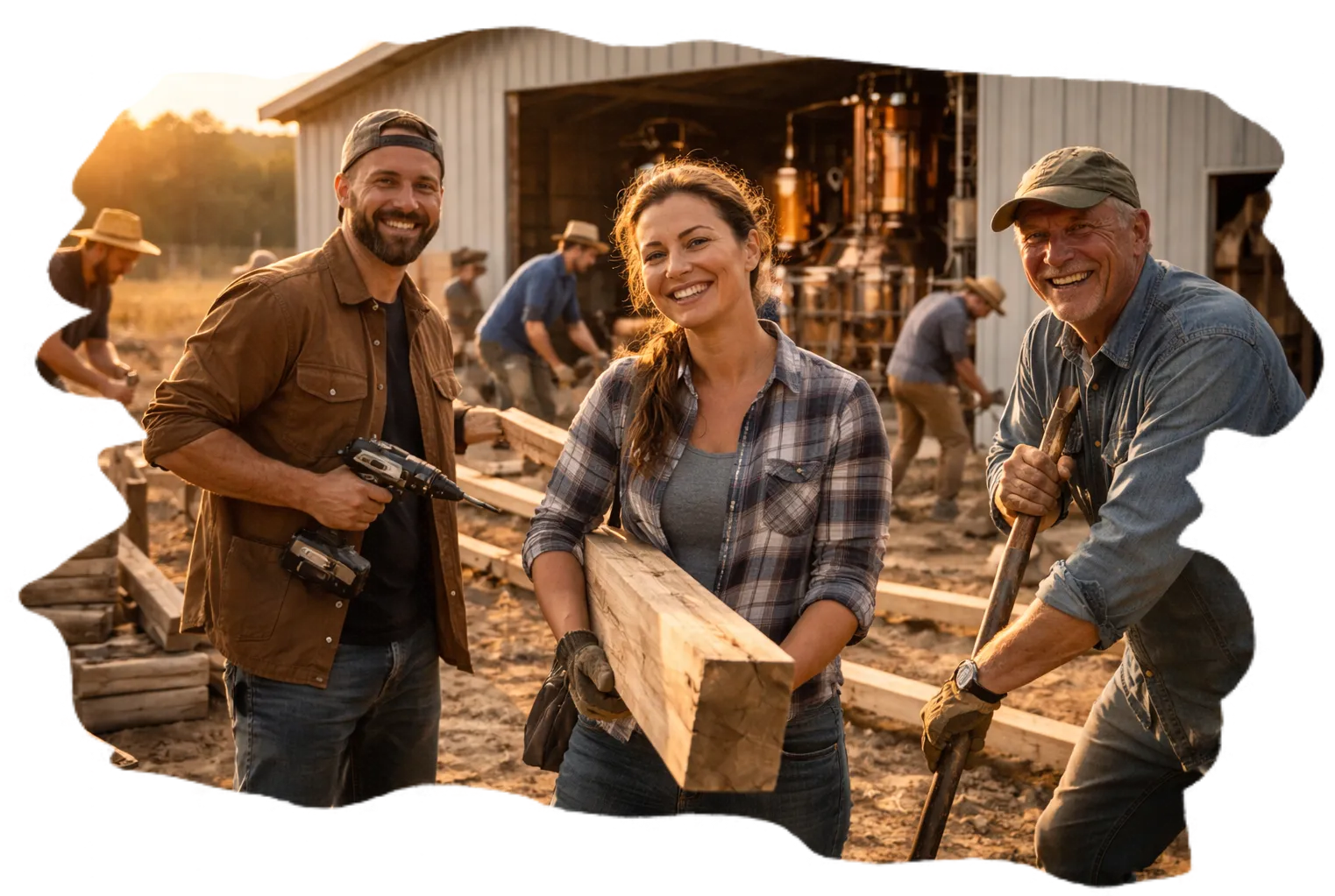 Coffin Rock Distillery site in York, Western Australia during the build phase